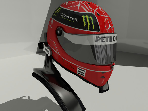 schumacher helmet 3d model - Schumacher Helmet by ouroboros888